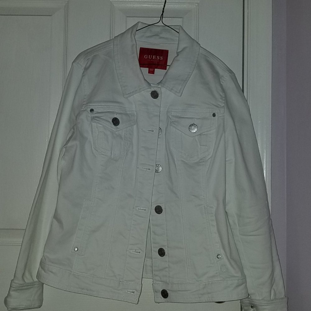 Guess Los Angeles Jacket White Women's Size Large